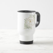 Blätter zum 50. Hochzeitstag Reisebecher (VorderseiteRechts)