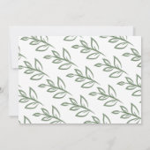 Blätter zum ersten Geburtstag Niedlich Doodle Pain Einladung (Rückseite)