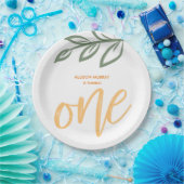 Blätter zum ersten Geburtstag Niedlich Doodle Pain Pappteller (Party)