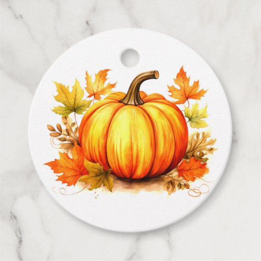 Blätter zum Herbst-Erntedank-Fallpumpen Geschenkanhänger (Vorderseite)