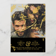 Blätter zum Hochzeitsdatum von Foto-Overlay-Rettet