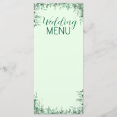 Blätter zum Hochzeitsfeiern Menükarte (Rückseite)