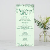 Blätter zum Hochzeitsfeiern Menükarte (Stehend Vorderseite)
