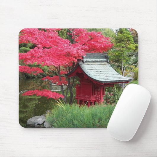 Blätter zum Schrein und zum Rotapfel im japanische Mousepad (Mit Mouse)