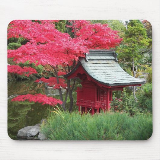 Blätter zum Schrein und zum Rotapfel im japanische Mousepad (Vorne)