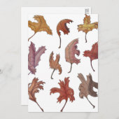 Blätter zum Tanzen Einladung Flachkarte (Vorne/Hinten)