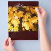 Blätter zum Thema "Gelbe Fall" im Herbst Flyer (Hand)