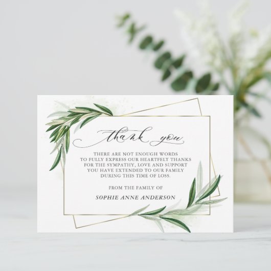 Blätter zur Feier des Fotos des Lebens im liebende Dankeskarte (Stehend Vorderseite)