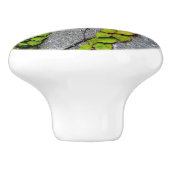 Blätter zur Herbstfarbe Keramikknauf (Seitenansicht)