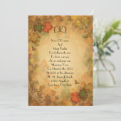 Blätter zur Hochzeit im Herbst im Herbst Einladung (Stehend Vorderseite)