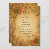 Blätter zur Hochzeit im Herbst im Herbst Einladung (Vorne/Hinten)