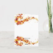 Blätter zur Hochzeit im Herbst mit Monogramm Karte (Rückseite)