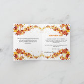 Blätter zur Hochzeit im Herbst mit Monogramm Karte (Innenseite)