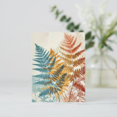 Blätter zur Illustration von pastellfarbenem Wasse Postkarte (Stehend Vorderseite)