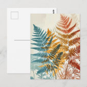 Blätter zur Illustration von pastellfarbenem Wasse Postkarte (Vorne/Hinten)