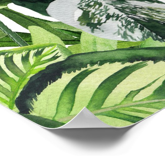 Blätter zur Pflanze Poster (Ecke)