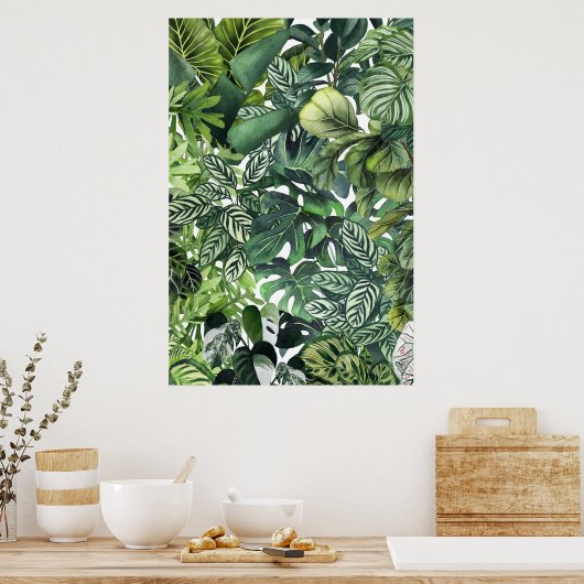 Blätter zur Pflanze Poster (Küche)