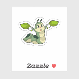 Blätter zur Raupe Aufkleber