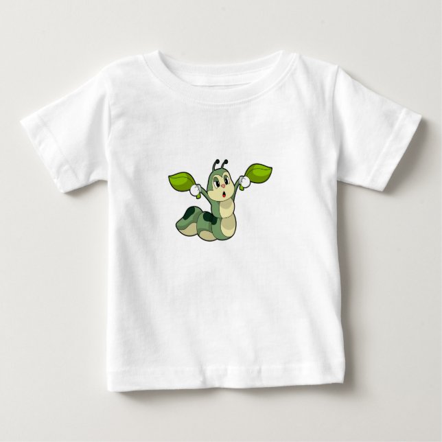 Blätter zur Raupe Baby T-shirt (Vorderseite)