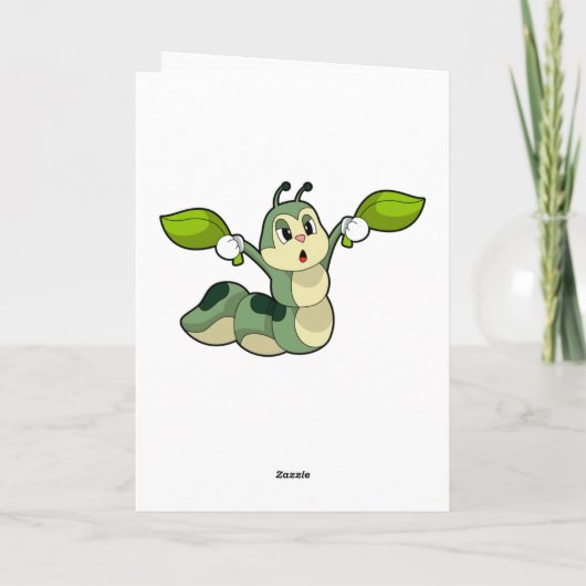 Blätter zur Raupe Karte (Rückseite)