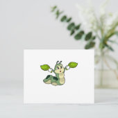 Blätter zur Raupe Postkarte (Stehend Vorderseite)