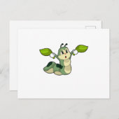 Blätter zur Raupe Postkarte (Vorne/Hinten)