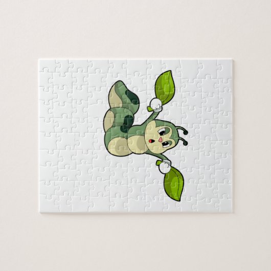 Blätter zur Raupe Puzzle (Horizontal)