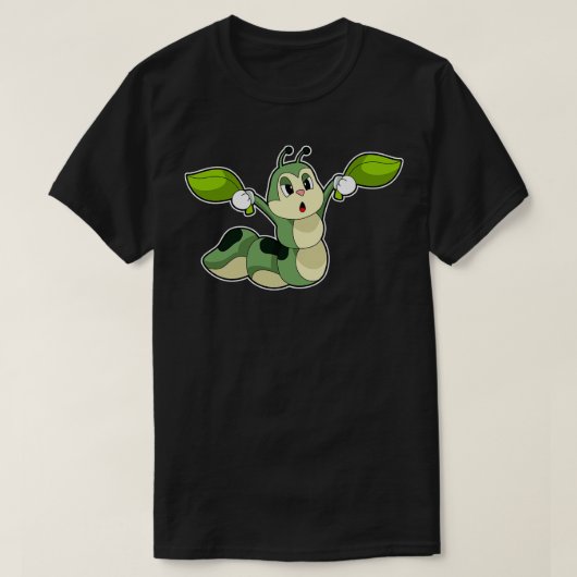 Blätter zur Raupe T-Shirt (Design vorne)