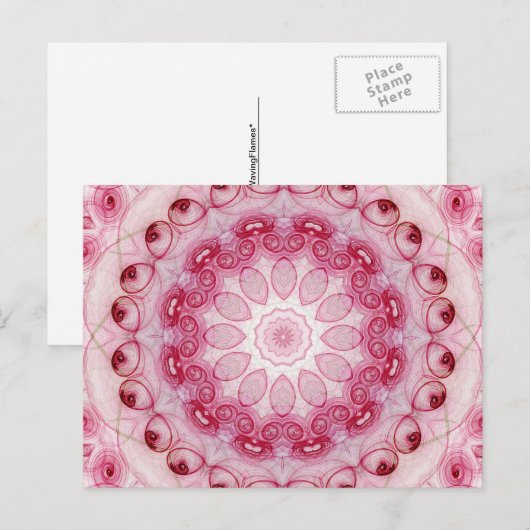 Blätter zur Rose Postkarte (Vorne/Hinten)