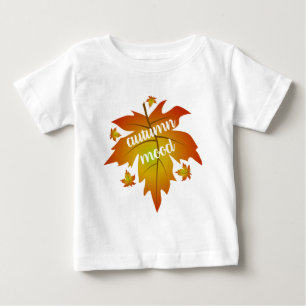 Blätter zur Stimmungstyp im Herbst Baby T-shirt