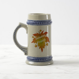 Blätter zur Stimmungstyp im Herbst Bierglas