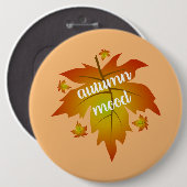 Blätter zur Stimmungstyp im Herbst Button (Vorne & Hinten)