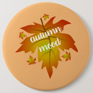 Blätter zur Stimmungstyp im Herbst Button