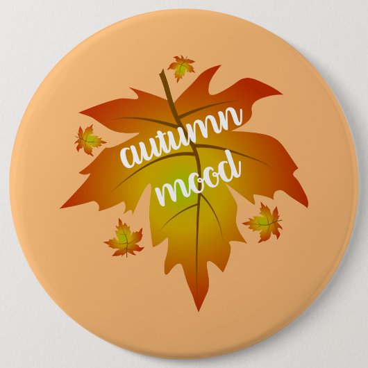 Blätter zur Stimmungstyp im Herbst Button (Vorderseite)