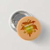 Blätter zur Stimmungstyp im Herbst Button (Vorne & Hinten)