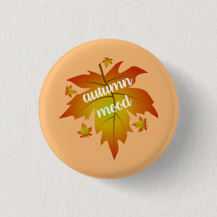 Blätter zur Stimmungstyp im Herbst Button