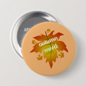 Blätter zur Stimmungstyp im Herbst Button (Vorne & Hinten)