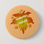 Blätter zur Stimmungstyp im Herbst Button (Vorderseite)