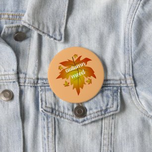 Blätter zur Stimmungstyp im Herbst Button