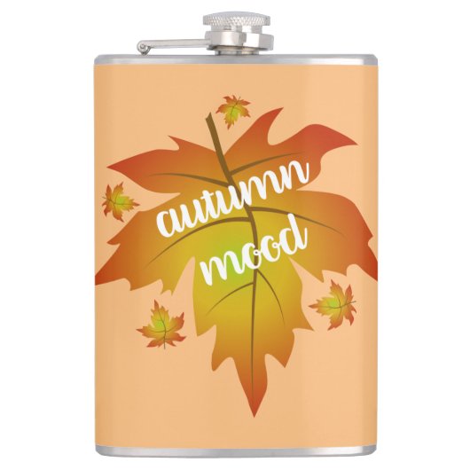 Blätter zur Stimmungstyp im Herbst Flachmann (Vorderseite)
