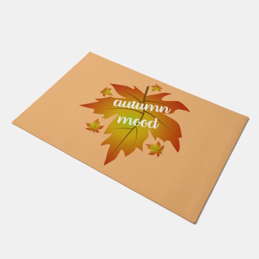 Blätter zur Stimmungstyp im Herbst Fußmatte (Schrägansicht)