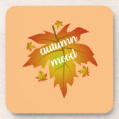 Blätter zur Stimmungstyp im Herbst Getränkeuntersetzer (Vorderseite)