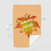 Blätter zur Stimmungstyp im Herbst Golfhandtuch (Insitu)