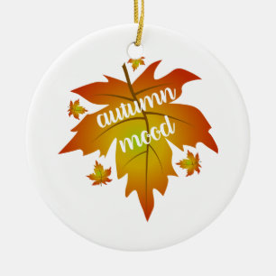 Blätter zur Stimmungstyp im Herbst Keramik Ornament
