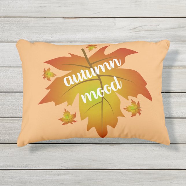 Blätter zur Stimmungstyp im Herbst Kissen Für Draußen (Vorderseite)