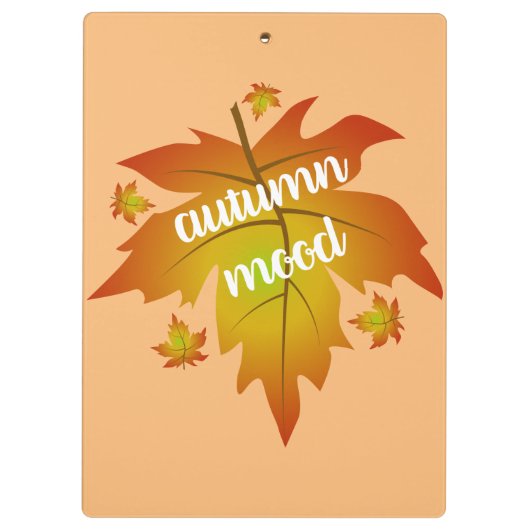 Blätter zur Stimmungstyp im Herbst Klemmbrett (Rückseite)