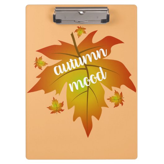Blätter zur Stimmungstyp im Herbst Klemmbrett (Vorderseite)