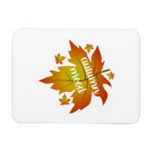 Blätter zur Stimmungstyp im Herbst Magnet (Horizontal)