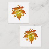 Blätter zur Stimmungstyp im Herbst Mitteilungskarte (Vorne/Hinten)