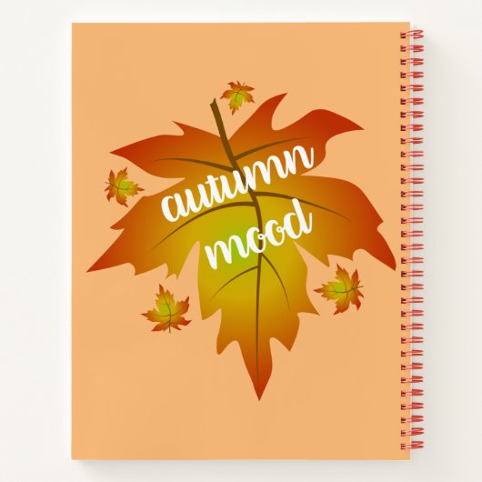 Blätter zur Stimmungstyp im Herbst Notizblock (Rückseite)